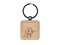Flirty Anime Manga Girl with Empty Speech Text Bubble Engraved Wood Square Keychain Tag Charm